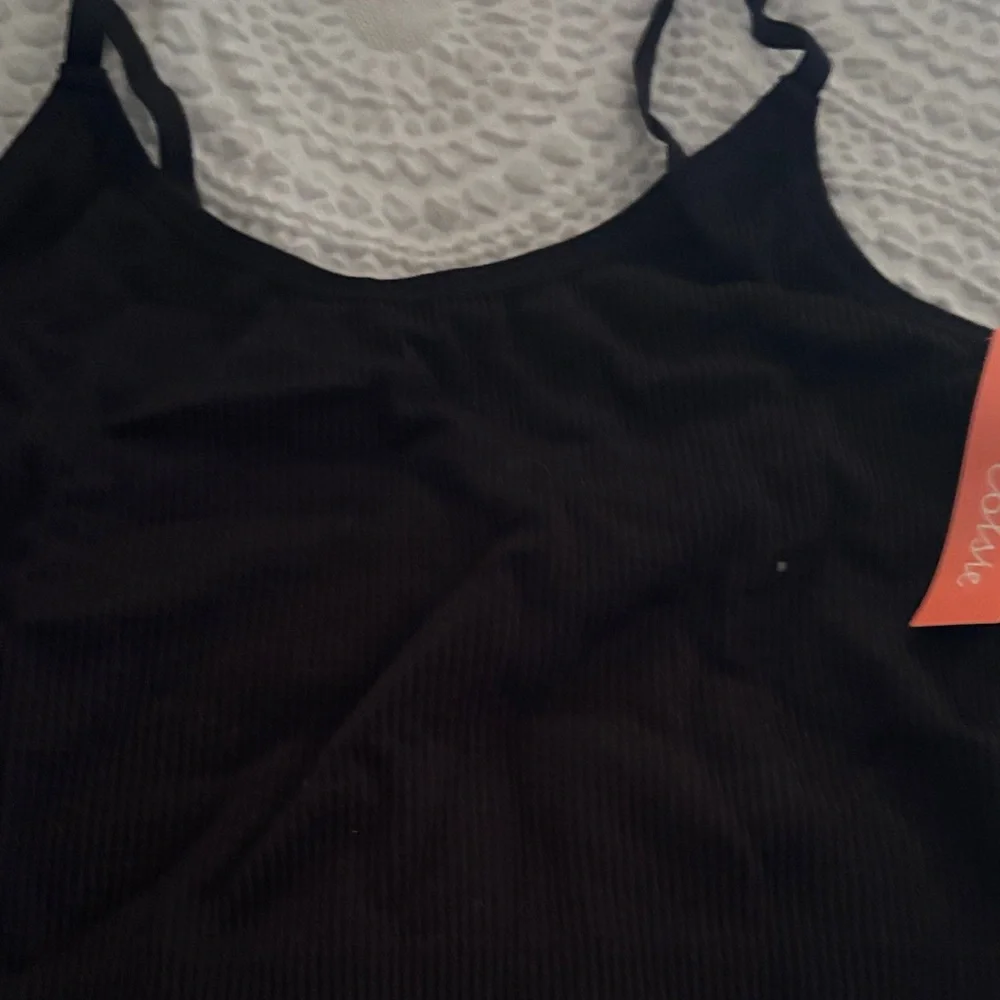 Black Ribbed Tank bra - Picture 2 of 5